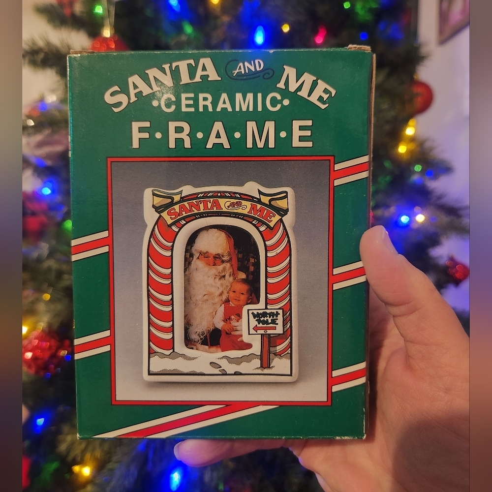 Vintage Santa and Me Photo Frame in Original Box